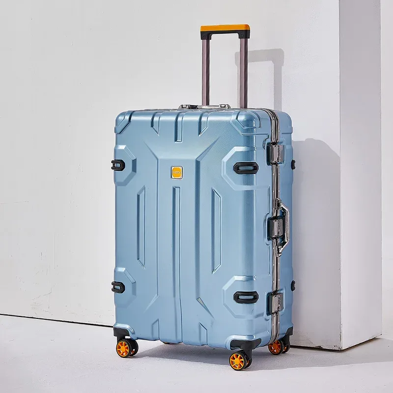 valise à bagages avec cadre en aluminium de grande capacité, sac de voyage à roulettes, valise à roulettes durable et résistante à l'usure de 20 à 28 pouces