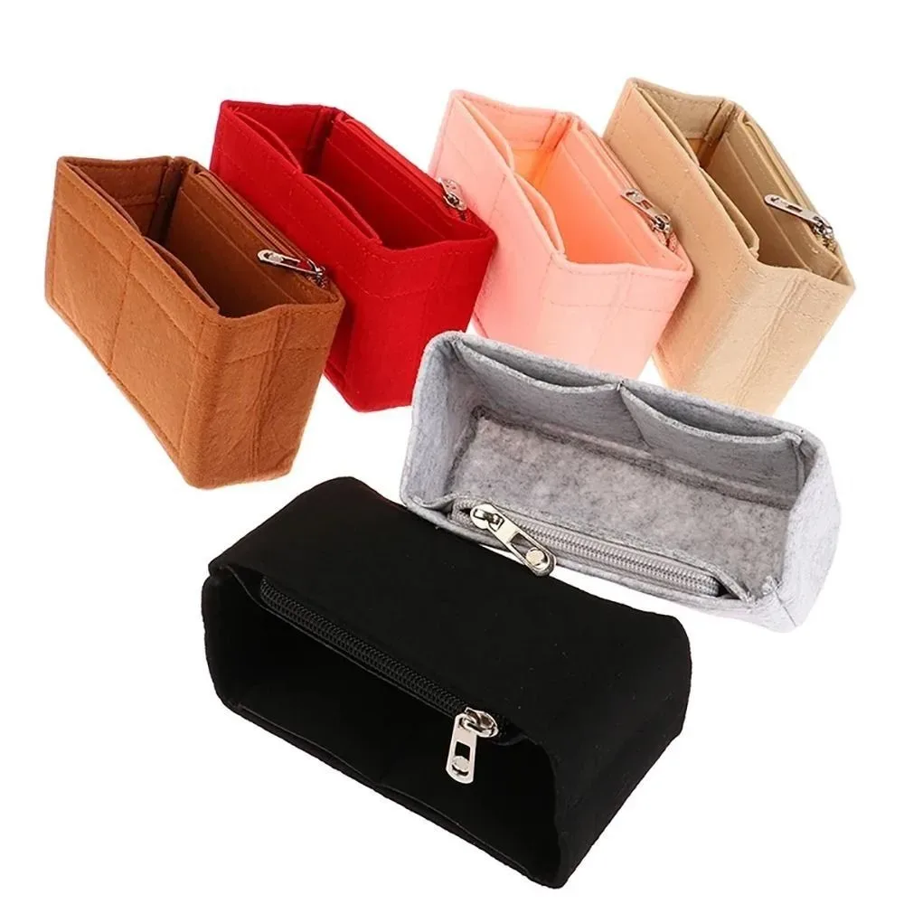 longchamp-mini sac de rangement multi-poches, doublure de sac à main en feutre, sac à main inséré, 1pc