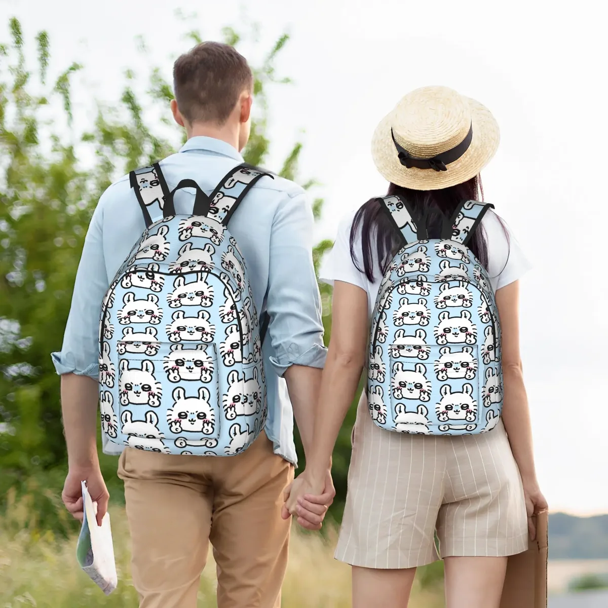 sac à dos cool chiikawas momo pour le sport, le lycée, le travail, sac à dos de jour pour hommes et femmes, sacs en toile pour l'université
