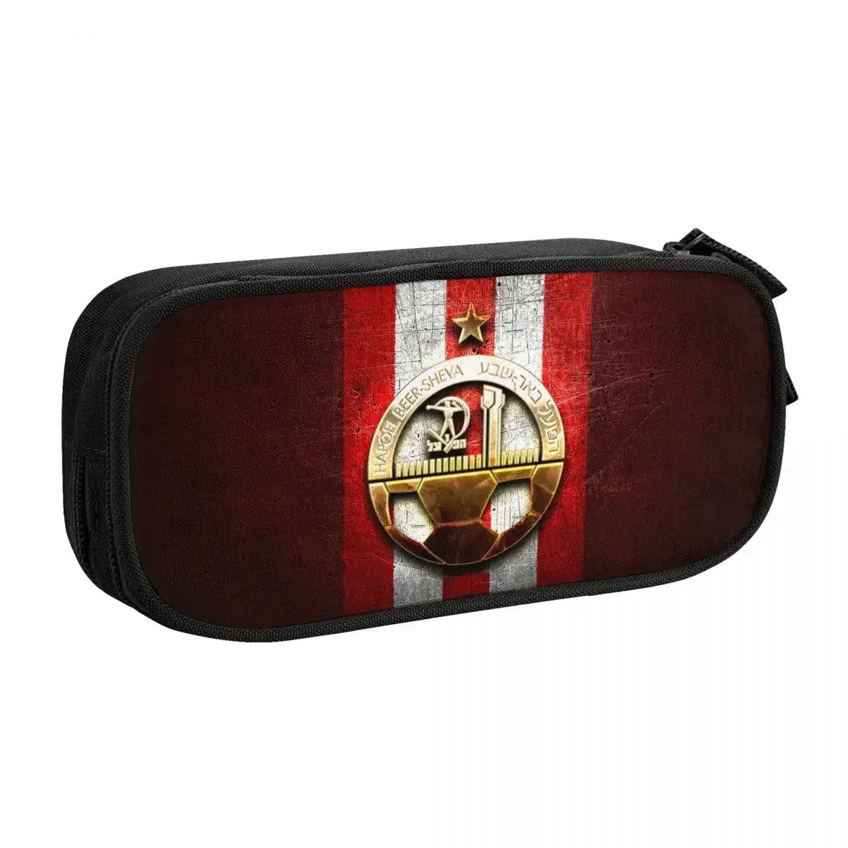 hapoel beer sheva big capacity pencil pen case office college school large storage bag pouch holder box organizer