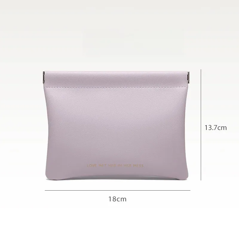 trousse de maquillage pliable et étanche - organisateur multi-couches 11-13 cm pour rouge à lèvres et maquillage, portable pour les voyages (blanc/noir/violet)