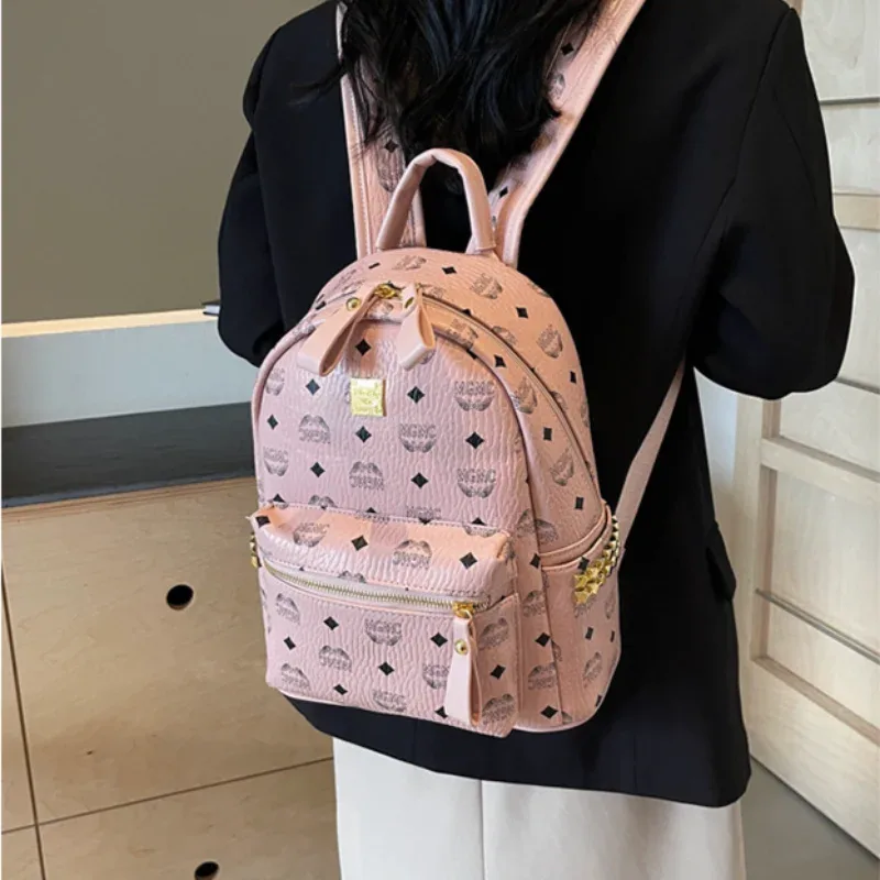 sac à dos imprimé rétro pour femmes, grande capacité, sac d'école de voyage à la mode, sac polyvalent et élégant pour femmes