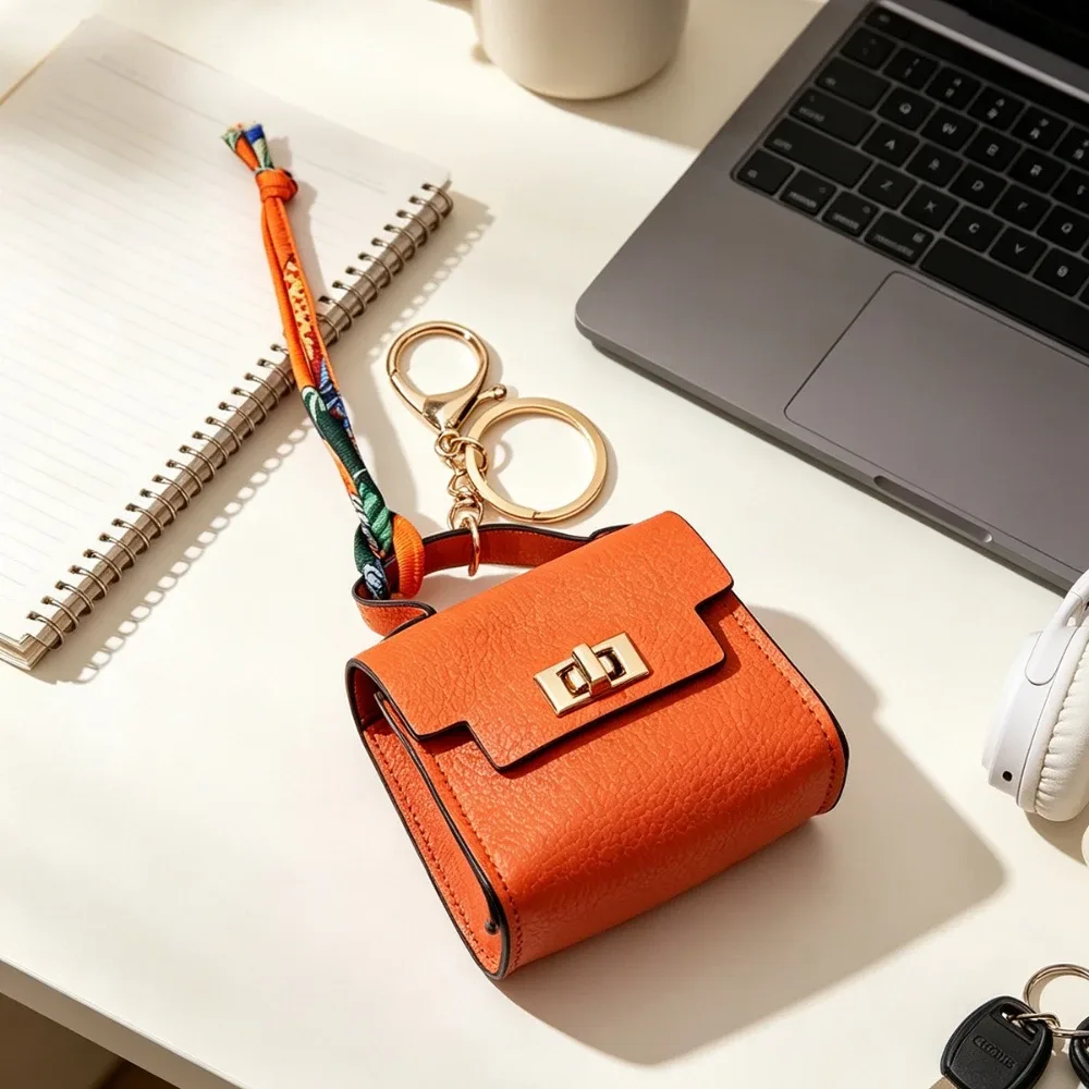 mini sac à dos porte-clés en cuir pu, petit porte-monnaie, petit ornement suspendu pour sacs à dos et sacs à main