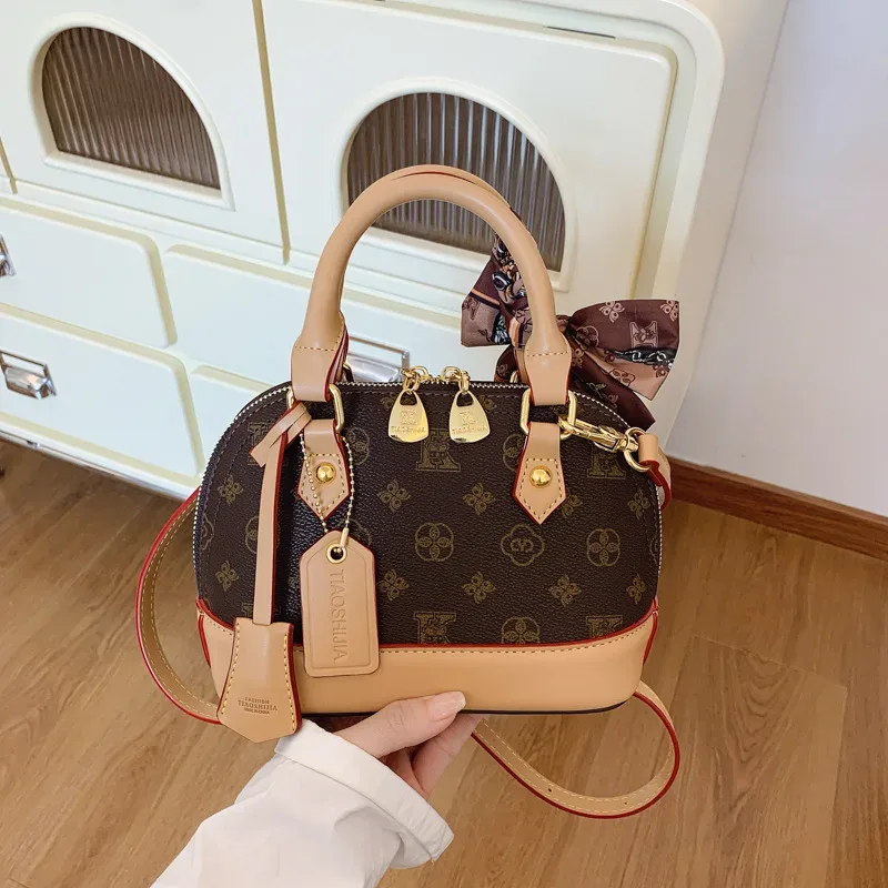 sac à main de luxe pour femme, imprimé rétro, polyvalent, sac à bandoulière pour les trajets quotidiens, grande capacité, sac fourre-tout tendance pour un usage quotidien