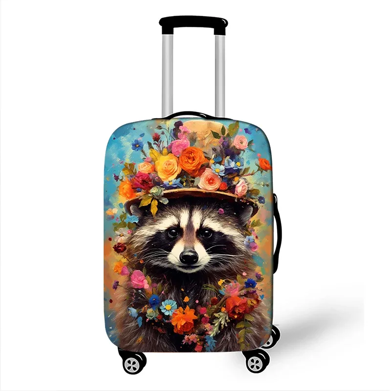 housse de protection pour valise aquarelle, motif animal mignon, tigre, lapin, panda, pour voyage, valise, housse de chariot élastique