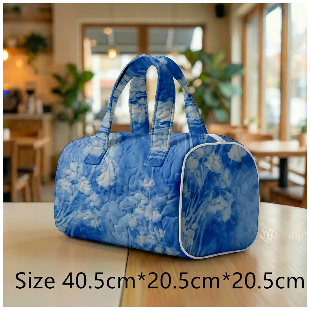 sac fourre-tout matelassé tendance pour femme, imprimé tie-dye aquarelle, sac à bandoulière bohème chic pour la plage, les voyages, la gym, le camping, bagage à main