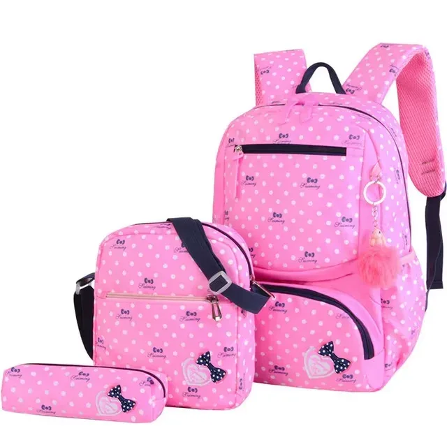 bunnyfly ensemble de 3 sacs à dos scolaires pour enfants, sac à dos tendance et adorable pour filles, étudiants, mochila sac