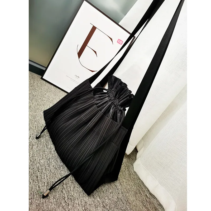 miyake – sac à main multifonctionnel plissé avec cordon de serrage, rangement simple de grande capacité, sacs à dos de voyage à bandoulière pour femmes