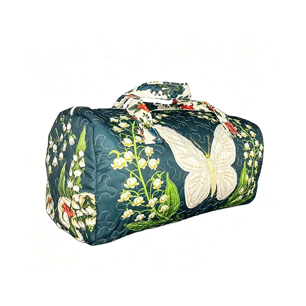 Sac fourre-tout matelassé à motif de livre imprimé en 3D, sac de voyage à motif floral en relief, sac de week-end vintage, sac de sport, sac de yoga, sac de voyage pour la nuit