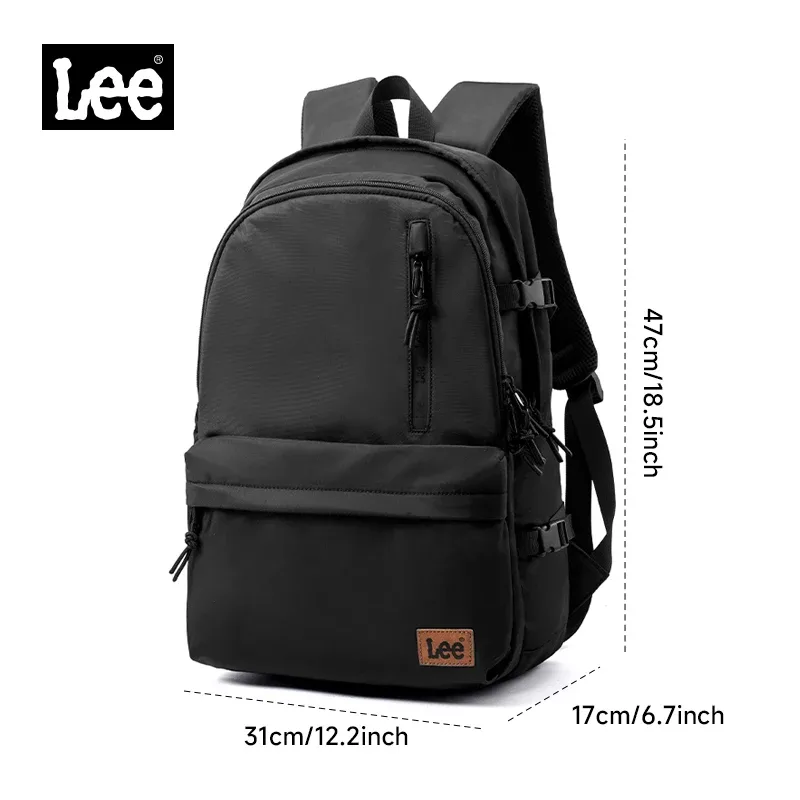 lee grande capacité voyage 15.6 pouces sac à dos pour ordinateur portable pour homme femmes imperméable décontracté en nylon adolescents collège sac d'école mâle