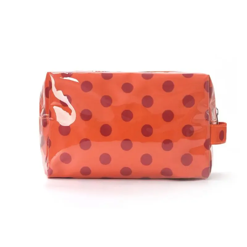 trousse de maquillage rose rayée élégante : grande capacité, organisateur portable pour cosmétiques et articles de toilette (rouges à lèvres) - sac de voyage, cadeau idéal pour filles