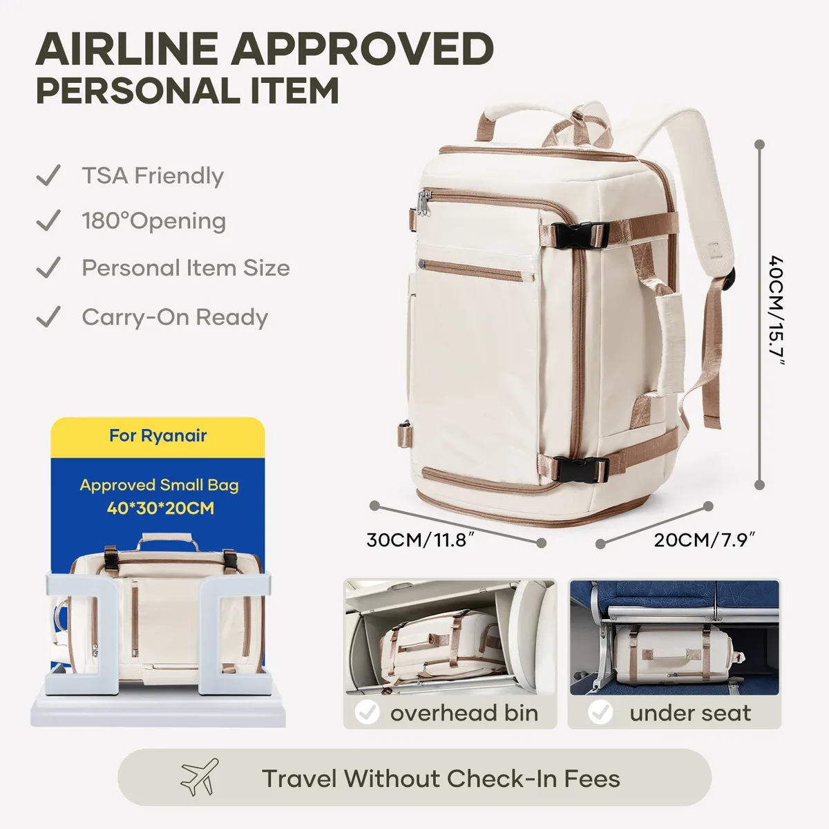 sac pour homme, sac à dos ryanair 40x30x20, sac pour ordinateur portable, sac à dos antivol pour la randonnée, sac à dos de voyage, sac à dos pour cabine d'avion