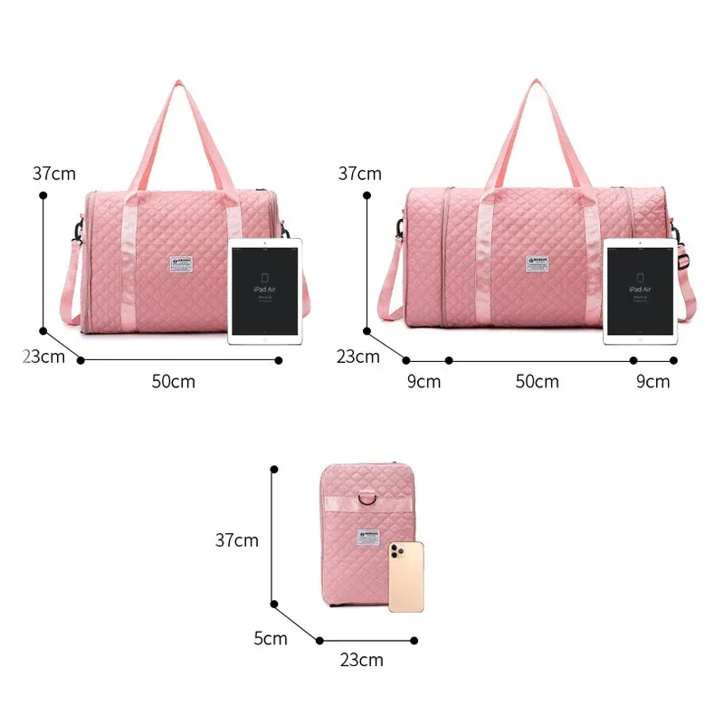 sac de voyage extensible de grande capacité, sac de rangement pliable portable, sac à main, sac de rangement pour vêtements de voyage, sac à bandoulière