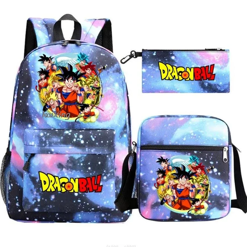 sacs d'école imprimés anime dragon ball, sac à dos camouflage pour ordinateur portable, cartable pour adolescents garçons et filles, 3 pièces/ensemble, cadeau de rentrée scolaire