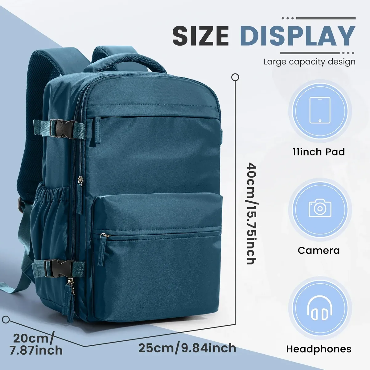 sac de cabine ryanair 40x20x25, sac à dos de compression sous vide pour homme, bagage à main, sac à dos pour ordinateur portable, sac de rangement sous vide pour vêtements 42x29x15
