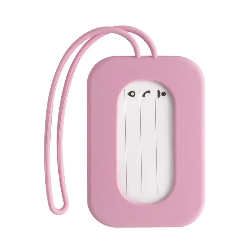 étiquette de bagage universelle en silicone souple avec cordon détachable – étiquette de bagage de voyage anti-perte, étiquette d'identification de valise
