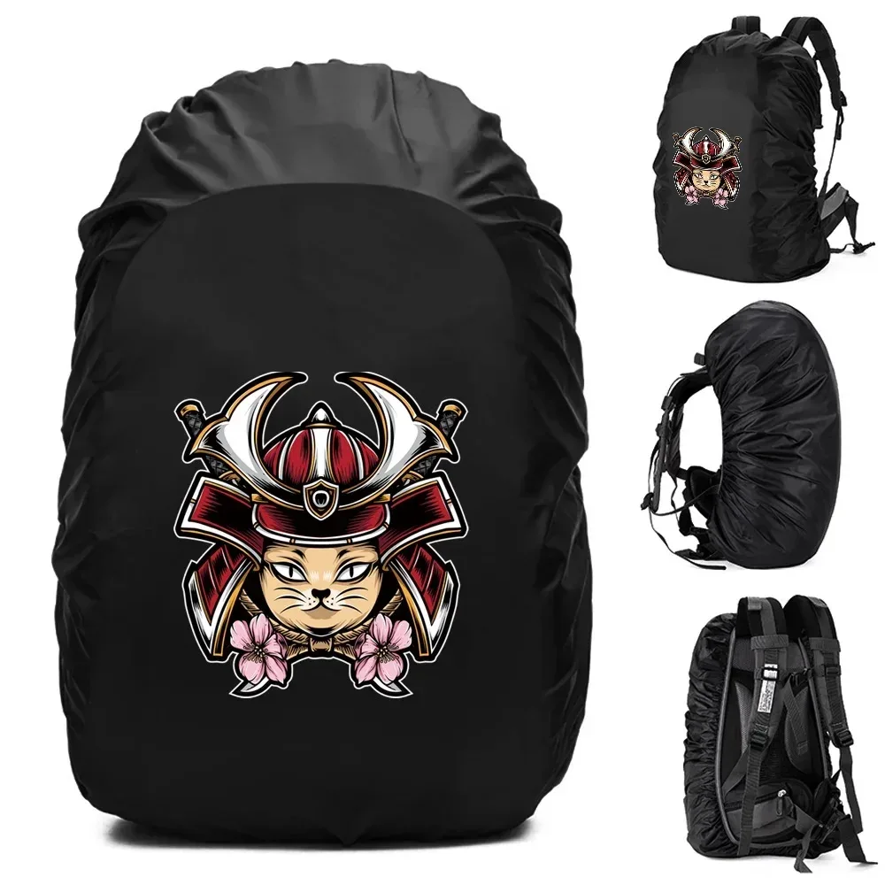 juste de pluie pour sac à dos unisexe, sac étanche, camping en plein air, randonnée, escalade, sports, housse de pluie anti-poussière, motif samouraï, 20-70 l
