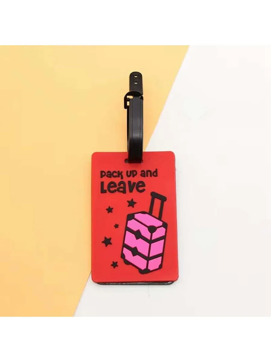 étiquettes de bagages pour valise, 1 pièce, accessoires de voyage, étiquette de bagage de dessin animé mignon, valise en plastique silicone, porte-adresse d'identification, couverture de carte