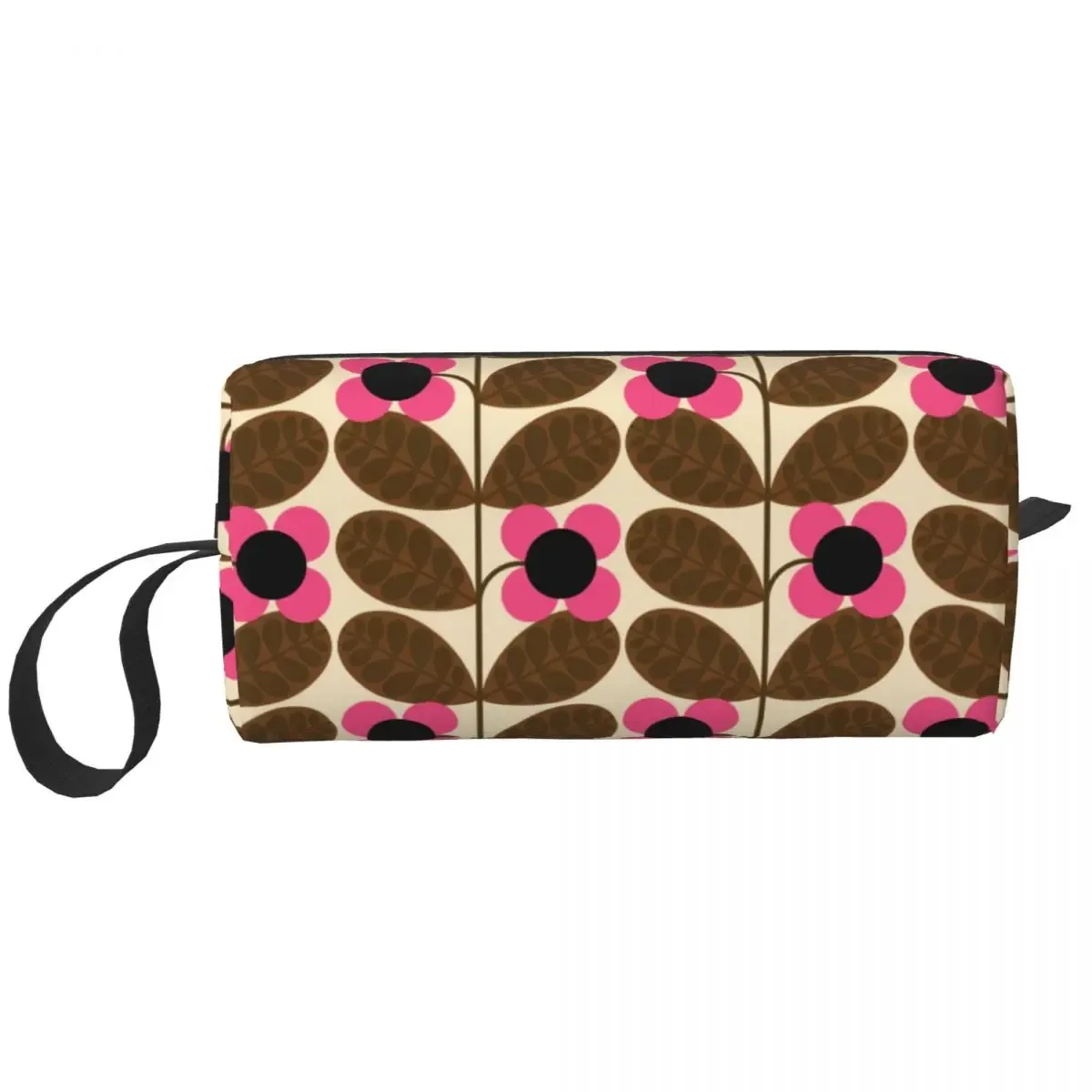 orla kiely-trousse de toilette de voyage à imprimé personnalisé de fleur d'émeraude, sacs de rangement de maquillage et de cosmétique pour femme, trousse de trousse dopp