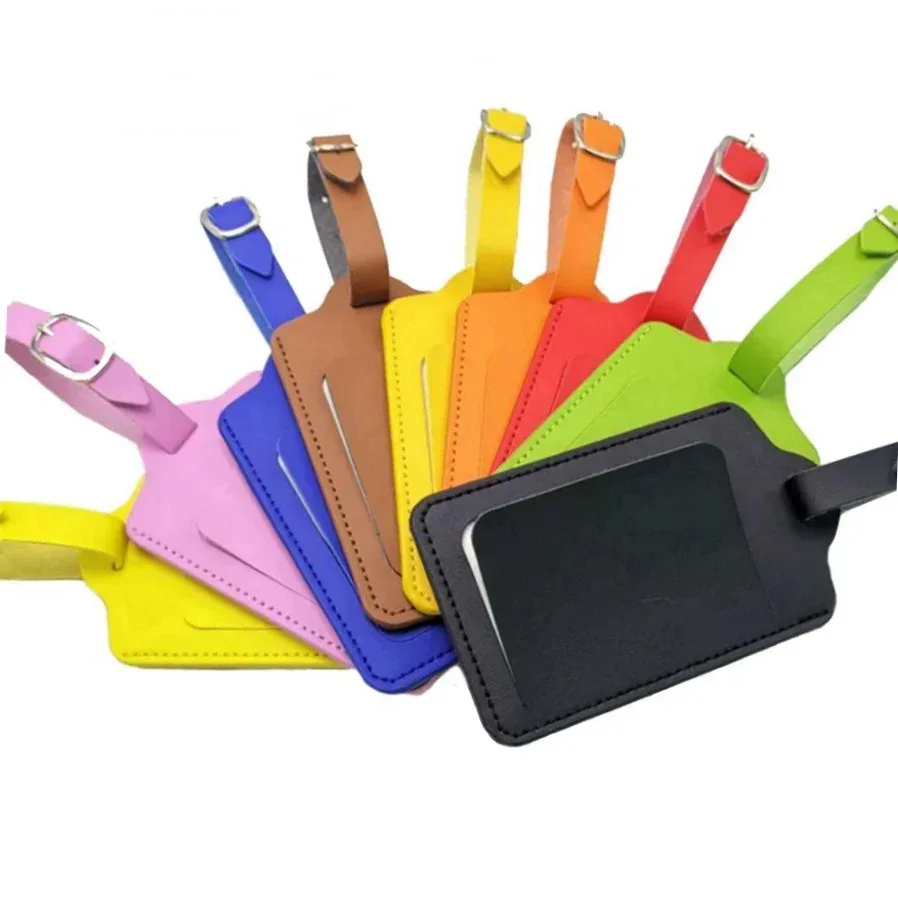 étiquette de bagage en cuir de qualité, accessoires de voyage, valise, identification, adresse, porte-nom, étiquette d'embarquement pour bagages, étiquette portable, livraison directe