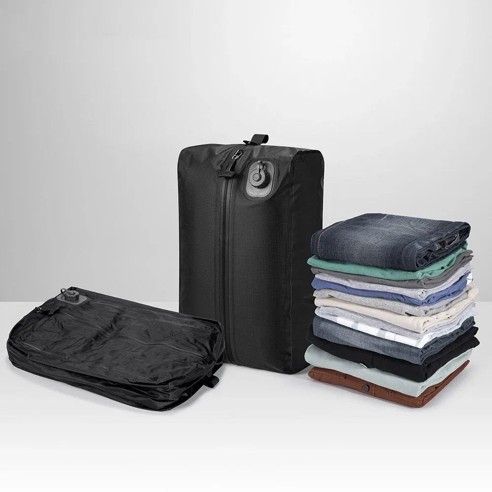 sac de compression sous vide électrique automatique rechargeable, sac de rangement de voyage étanche en tpu, organisateur pour vêtements