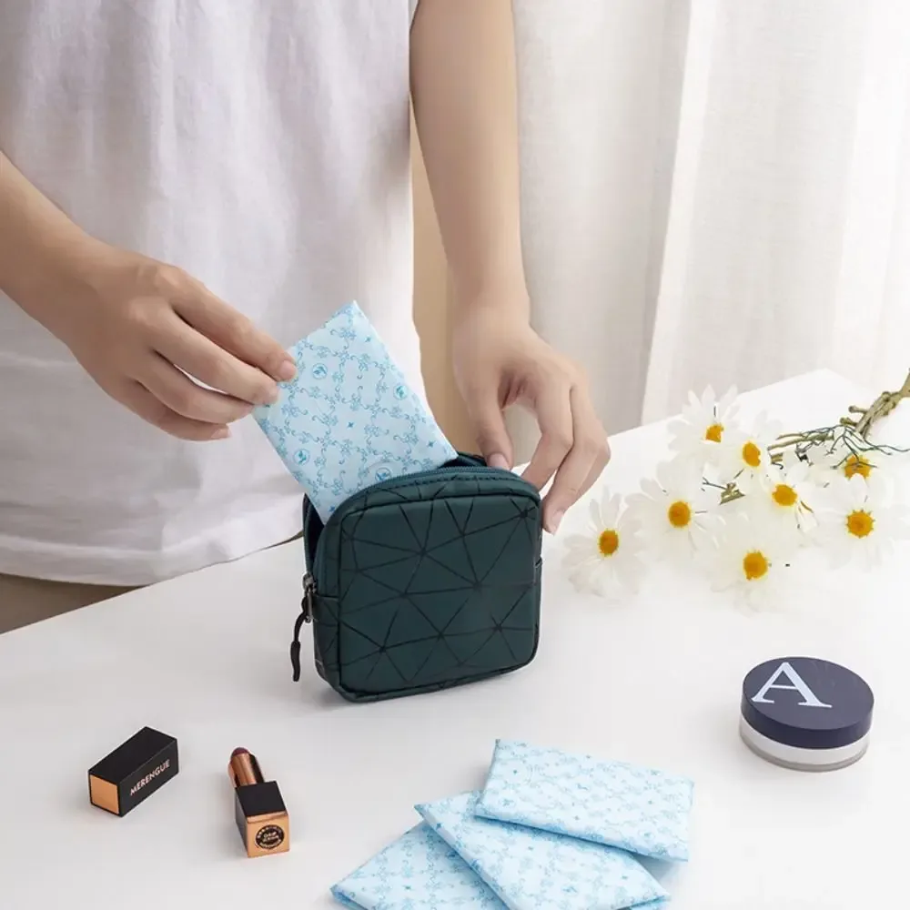 Sacs de voyage multifonctionnels portables, pochettes pour maquillage, sacs pour serviettes hygiéniques, pochette de rangement réutilisable, sac de rangement pour serviettes hygiéniques