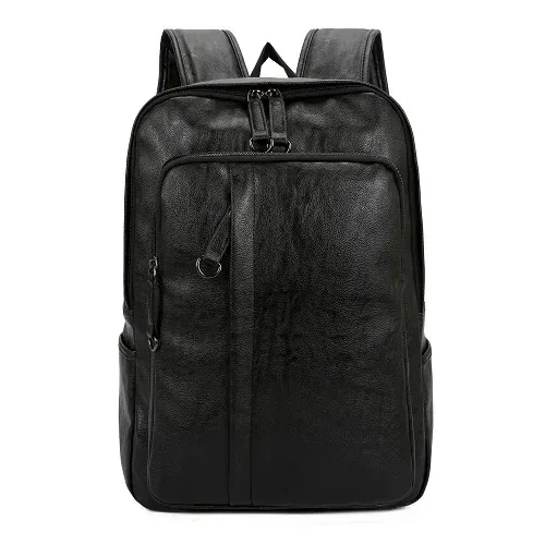 sac à dos en cuir de grande capacité pour hommes d'affaires, simple, de haute qualité, solide, vintage, décontracté, pour jeunes, loisirs, voyage