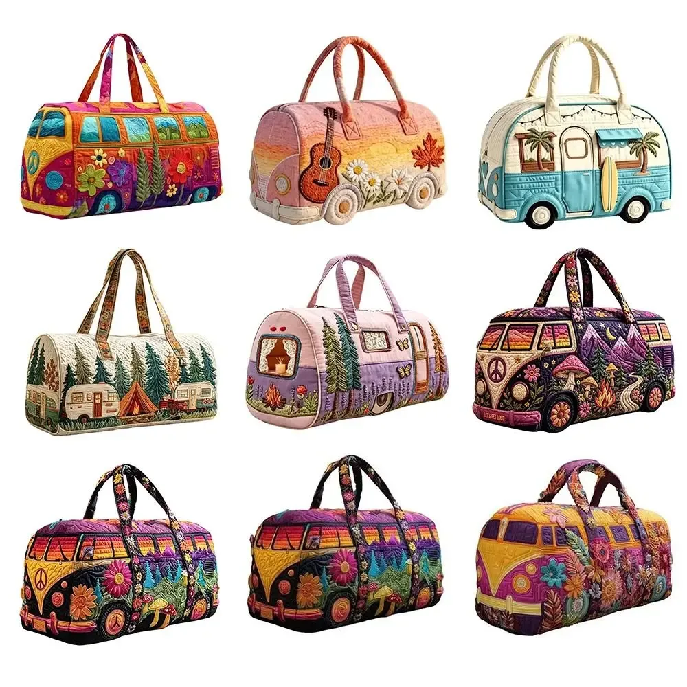 sac de voyage matelassé portable 18x9x9cm, matelassage 3d, grande capacité, sac de sport, sac à main de voyage