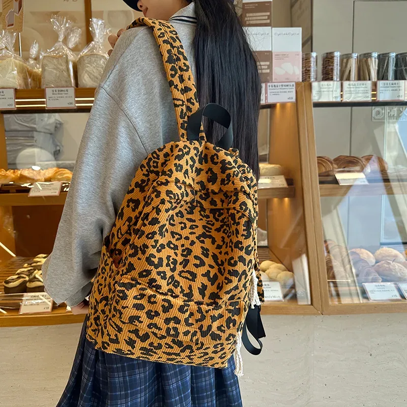 sacs à dos de voyage imprimés léopard pour femmes, sac d'école léger de grande capacité, sac à dos de loisirs pour étudiants