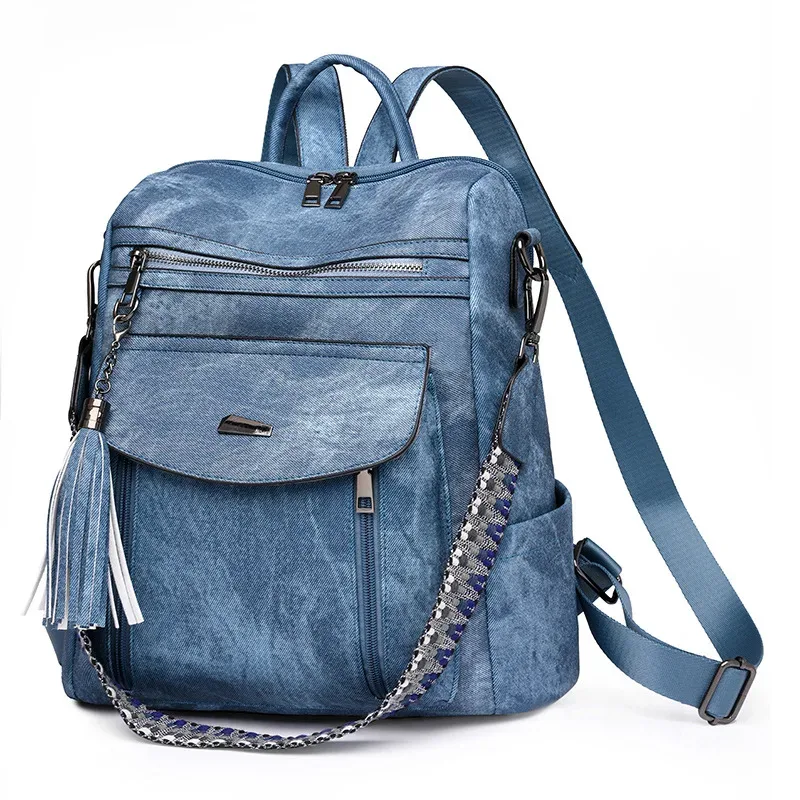 2025 nouvelle mode sac à dos sac à main pour femmes décontracté vegan en cuir sac à bandoulière dames fermeture éclair rabat magnétique sacs à dos mochila рюкзак