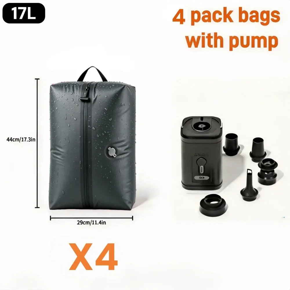 sacs de compression pour accessoires de voyage, sacs de rangement sous vide pour vêtements, sacs réutilisables pour valises, sacs d'emballage pour vêtements, économiseurs d'espace