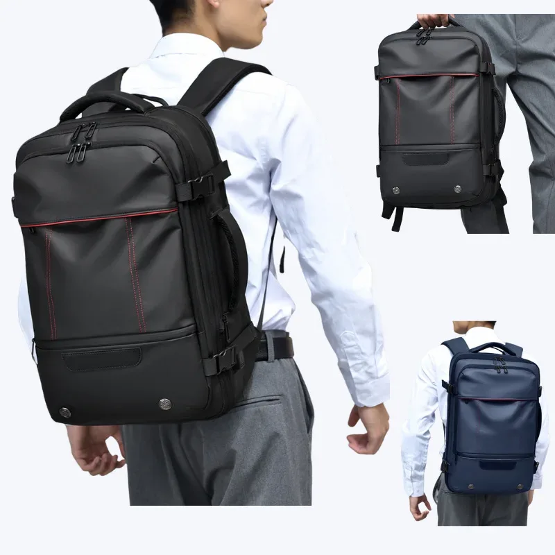 sac d'ordinateur de grande capacité avec logo sr personnalisé pour homme, extensible, motif personnalisé, voyage d'affaires