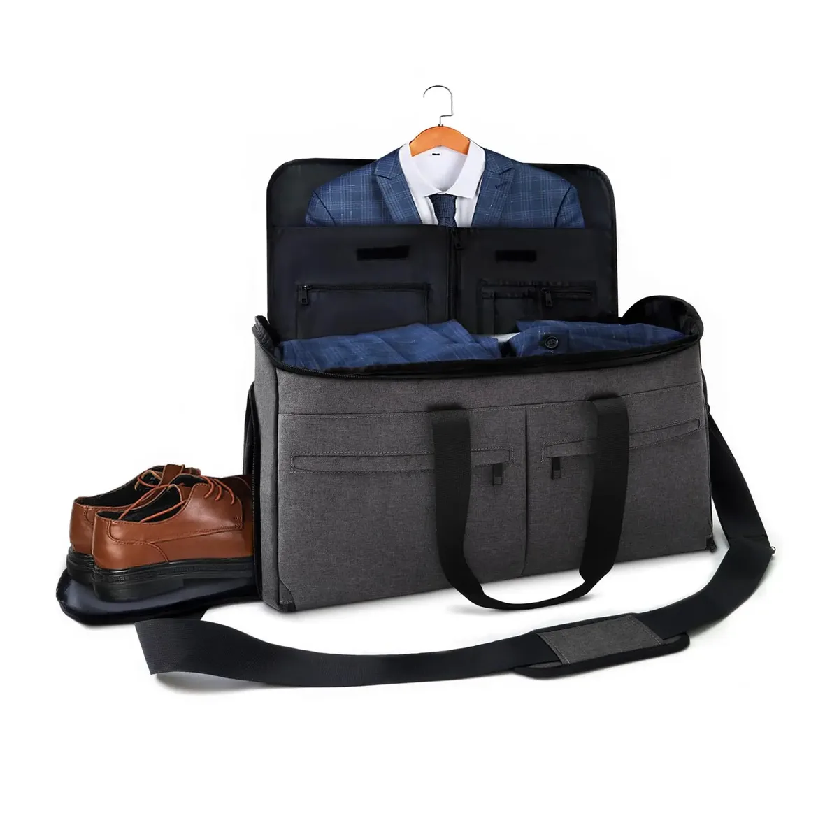 sac de rangement multifonctionnel de grande capacité pour hommes, sac de voyage d'affaires étanche, sac de rangement portable à bandoulière pour vêtements et costumes, 2025