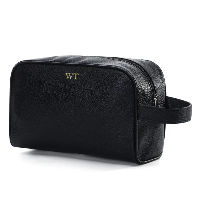 sac de rangement de maquillage de voyage multifonction de grande capacité avec nom personnalisé gratuit pour hommes et femmes, sac de lavage durable