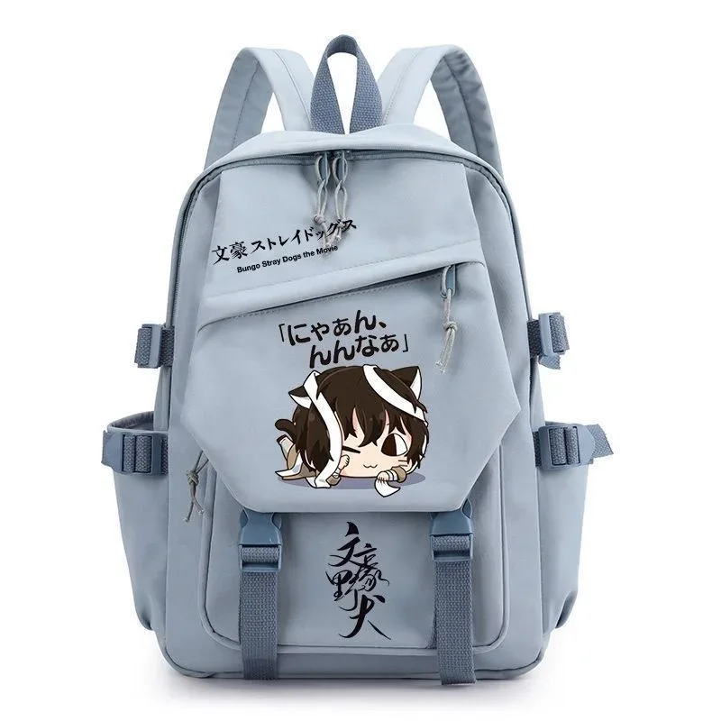 sac à dos anime bungo stray dogs cartoon, cartable pour adolescents, cartable pour hommes et femmes, mode cosplay, ordinateur portable, voyage en plein air, mochila