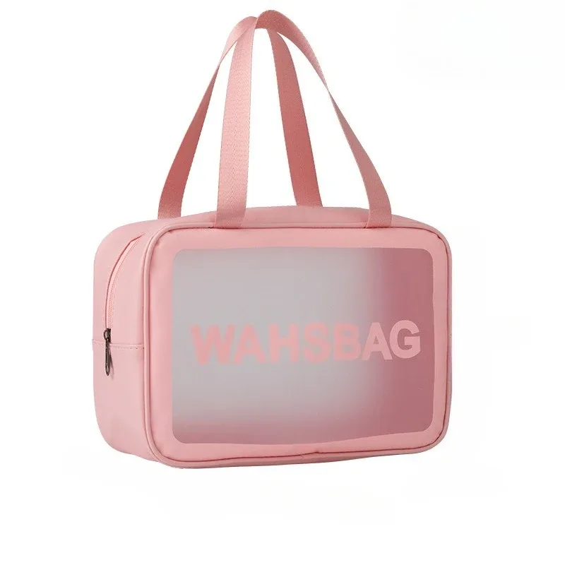 trousse de toilette de voyage portable pour femmes, pochette de rangement de maquillage transparente et étanche, grande capacité, organisateur de cosmétiques, étui de beauté, 1 pièce