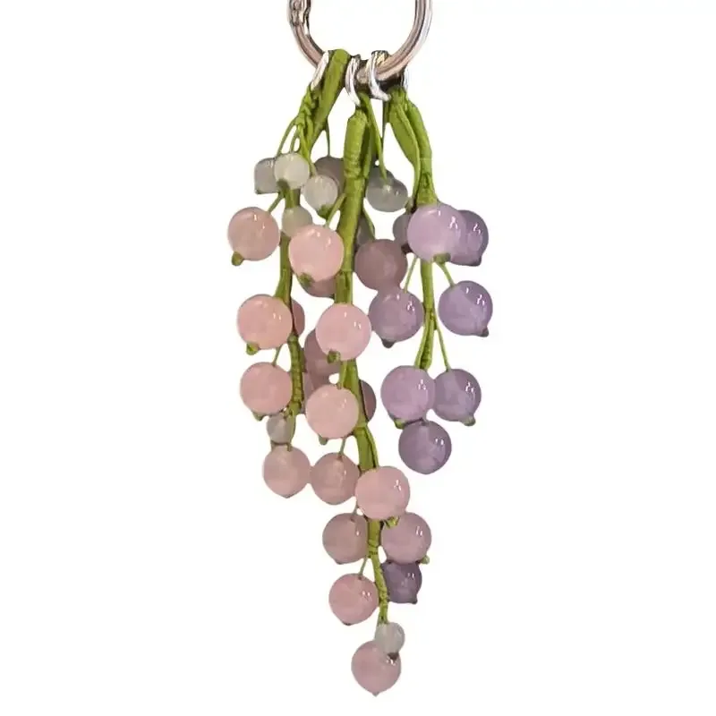 breloque de sac en perles faites à la main avec des perles en résine brillante, design mignon et charmant, parfait pour décorer un sac à dos ou un sac à main, cadeau idéal pour les filles.