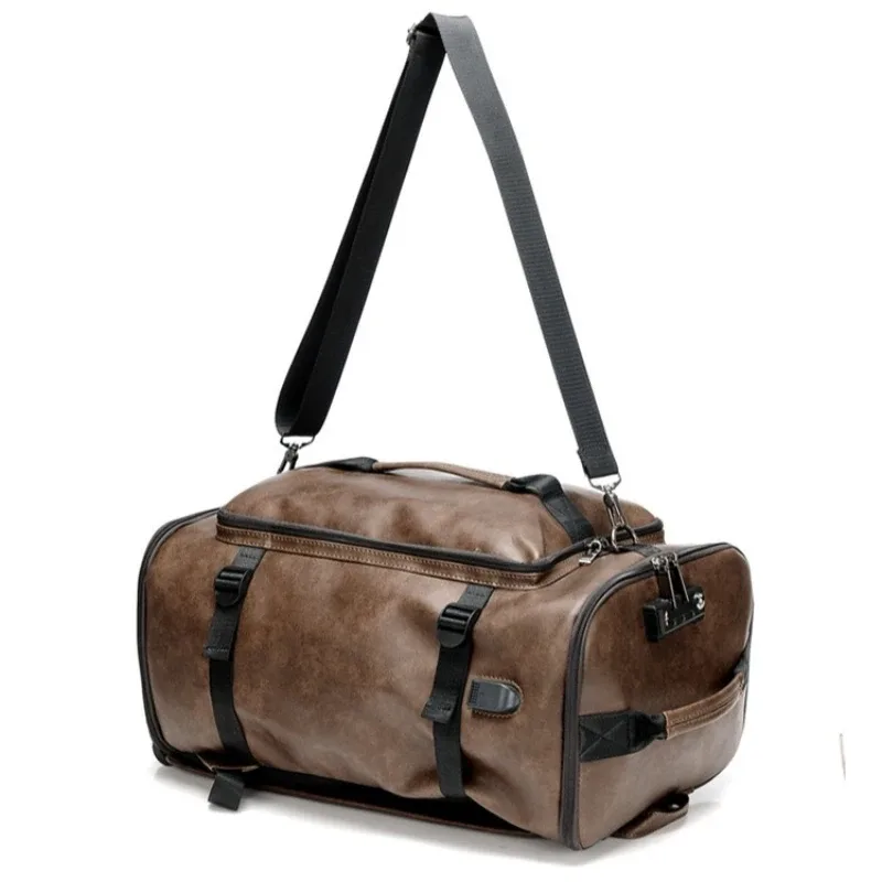 sac à dos de voyage rétro pour hommes, antivol, verrouillage par mot de passe, grande capacité, sac à dos pour ordinateur portable, sacs à bandoulière multifonctions