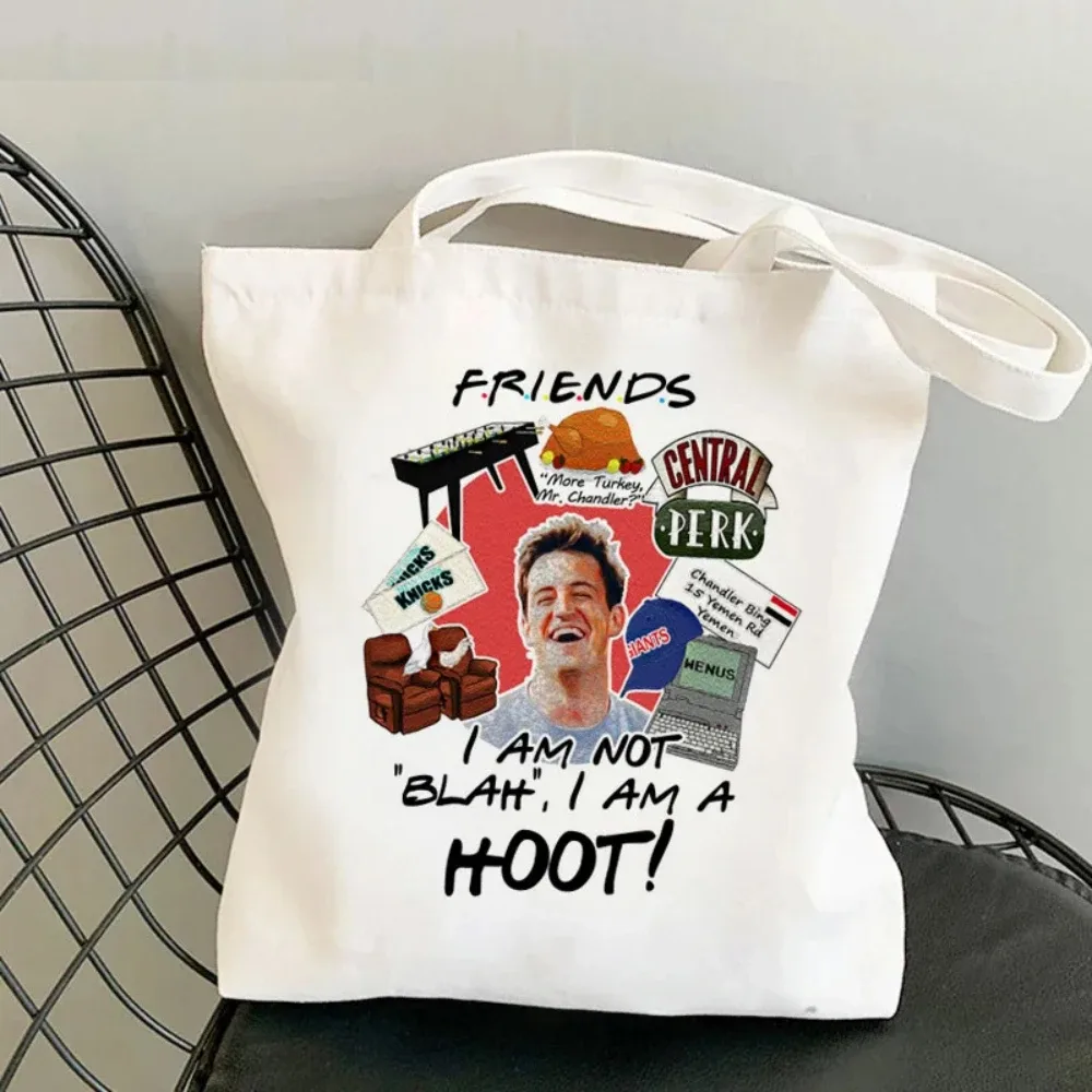 mode amis émission de télévision inspiré toile sac fourre-tout femmes décontracté style de rue harajuku shopper sac à main usage quotidien idée cadeau