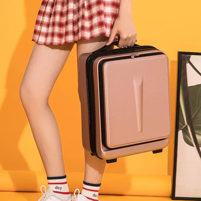 valise à main de voyage portable pour hommes et femmes, petit sac de toilette, trousse de maquillage, bagage de cabine, valise d'affaires pour hommes, 16 po