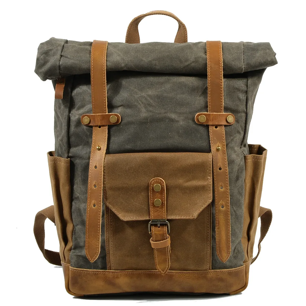 sac à dos en toile pour hommes, loisirs de plein air, simple et pratique, grande capacité, sac d'alpinisme, sac de voyage pour hommes