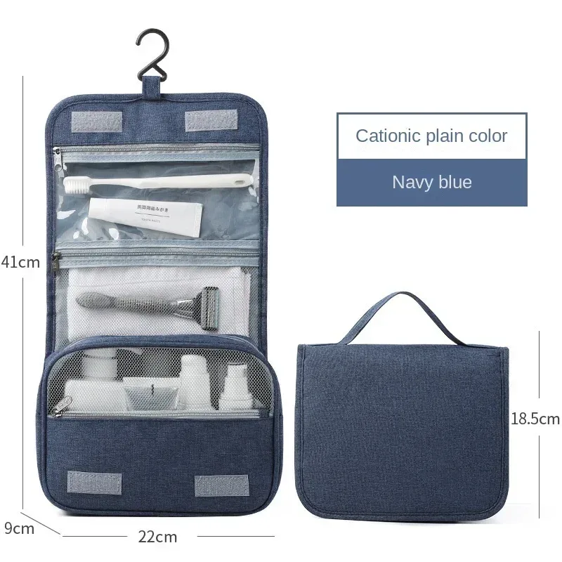 trousse de toilette pliable et étanche pour voyage, séparation sèche et humide, sac de rangement pour cosmétiques, sac à cosmétiques de grande capacité