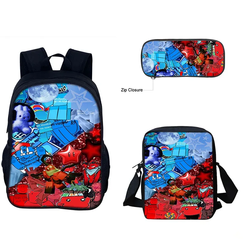 forsaken gubby 3 pièces sac à dos sac à déjeuner trousse à crayons ensemble enfants école bookbag pour garçons filles adolescents mignon cadeau d'anniversaire