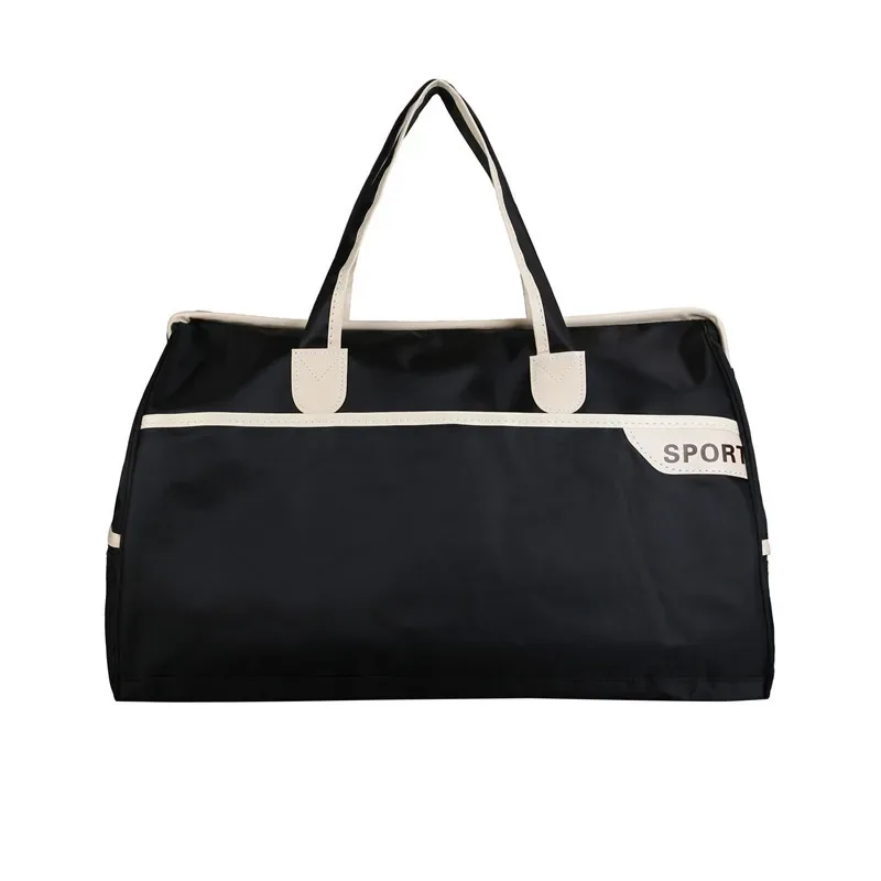 sac polochon de voyage en nylon, sac de rangement extérieur, grande capacité, paquet de voyage pour courte distance, sac d'embarquement pliable, sac à main pour bagages