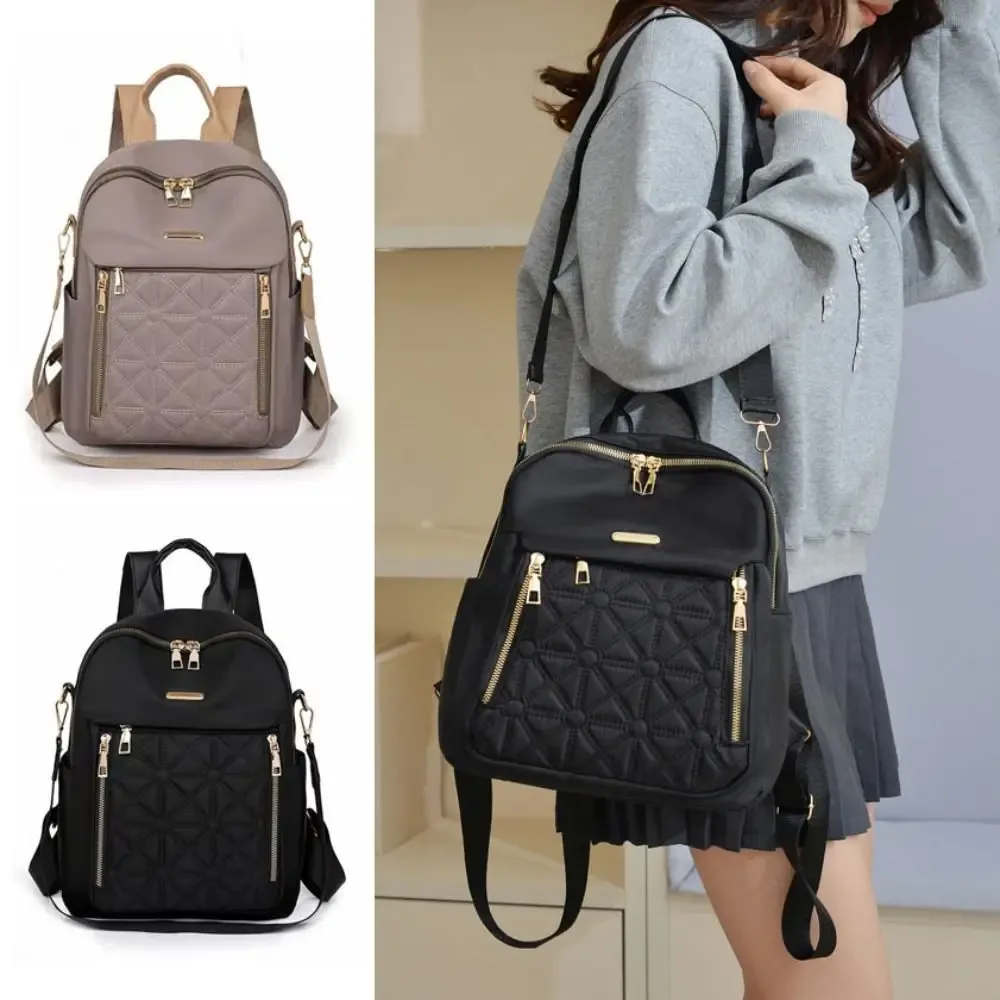 sac à dos en tissu oxford, simple et luxueux, multifonctionnel, couleur unie, sac à bandoulière, petit sac à main, sac à dos rétro