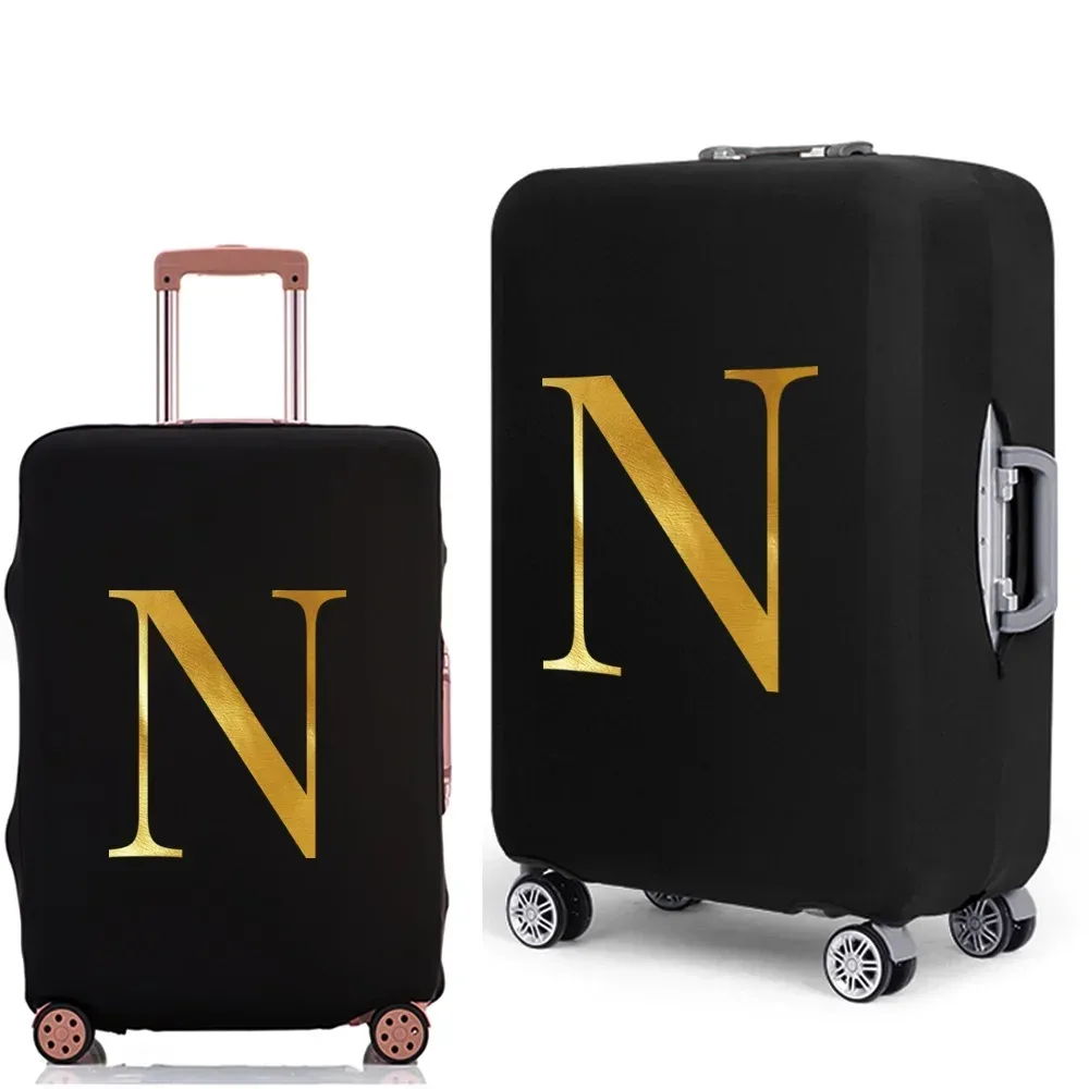 housse de protection pour bagages avec lettres imprimées, étui de protection plus épais pour valise, étui anti-poussière élastique pour accessoires de voyage de 18 à 32 pouces