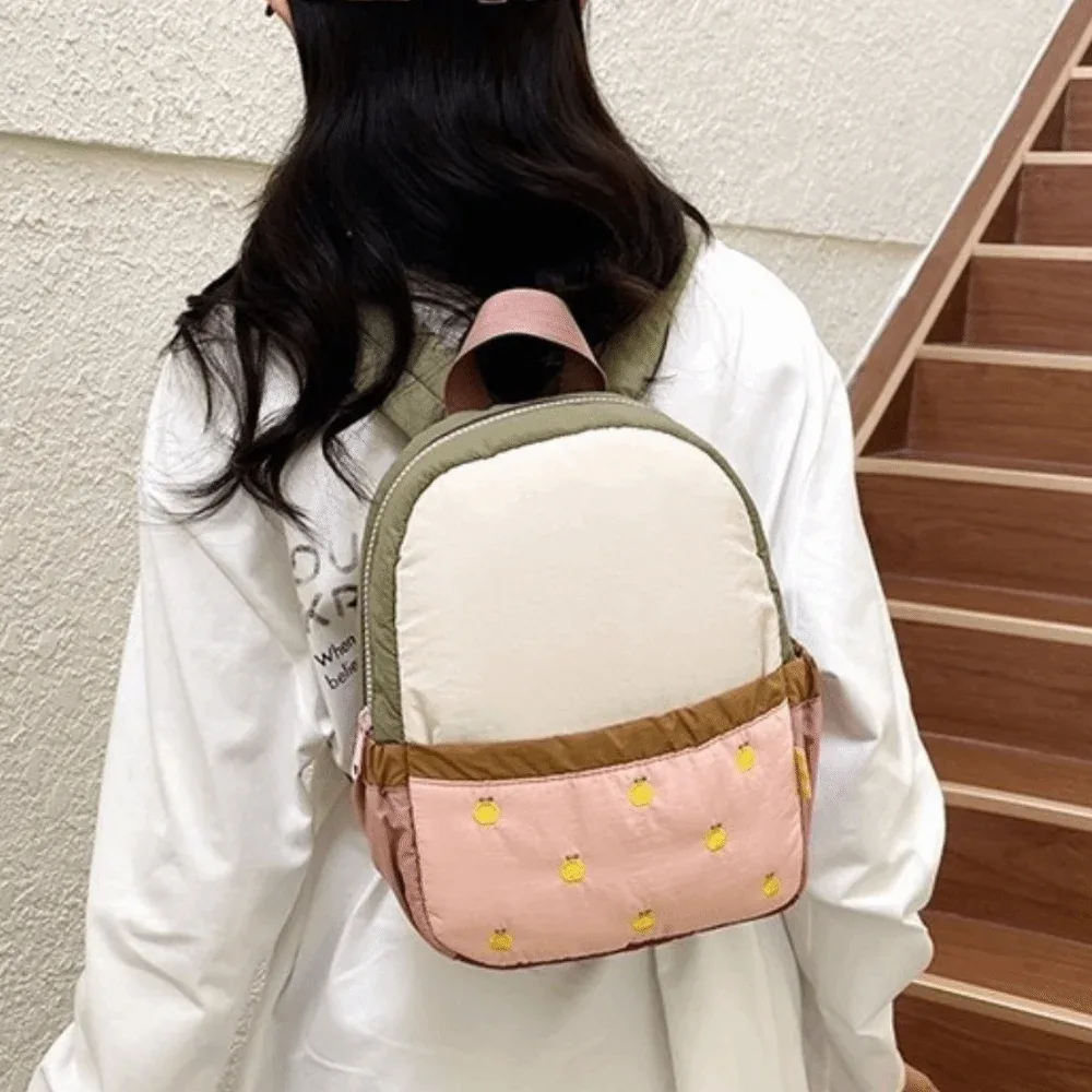 sac de rangement en nylon pour enfants, sac à dos brodé en tissu, sac à dos de dessin animé, sac à dos à double épaule grande capacité pour étudiants, cadeau