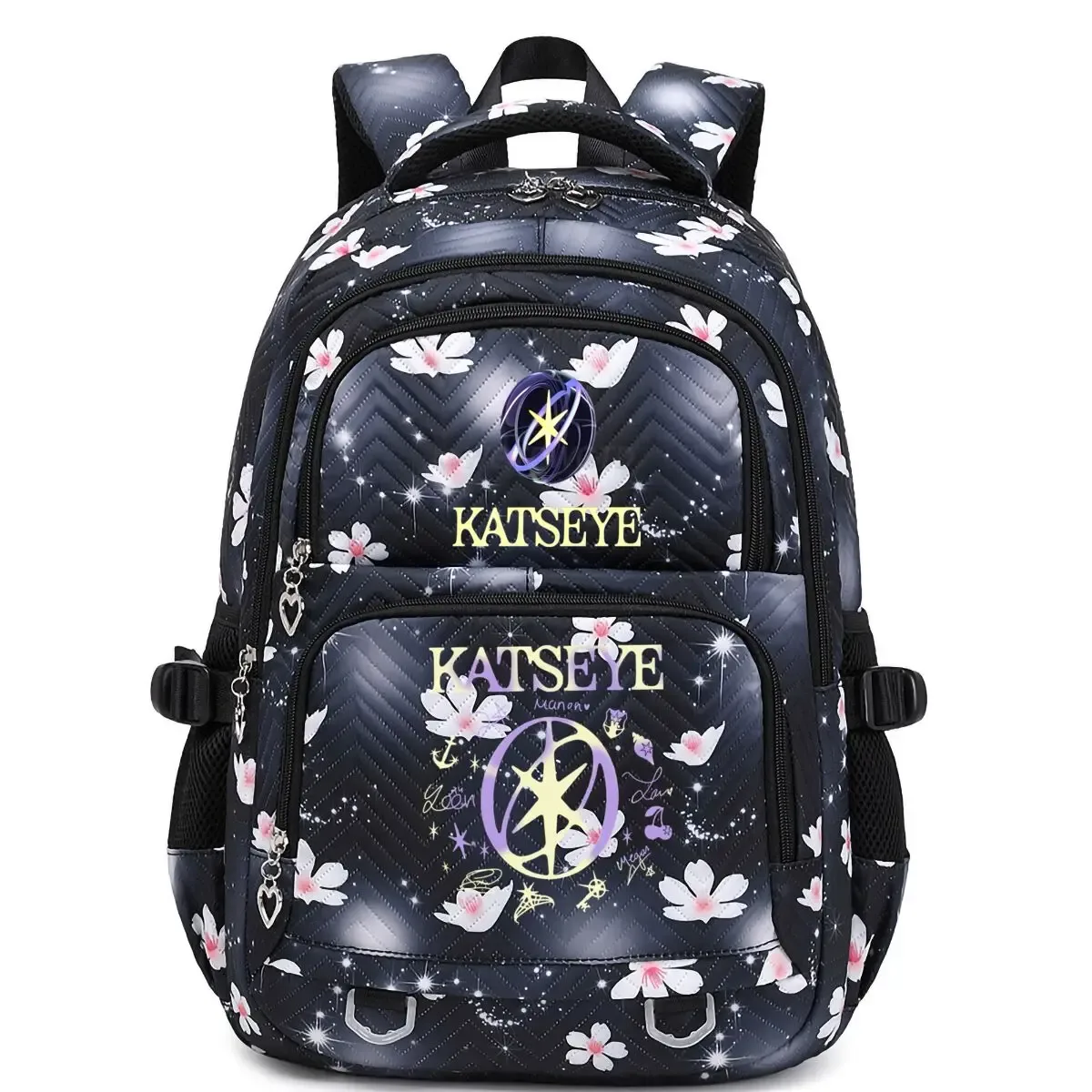sacs à dos katseye de style esthétique pour filles, mode kpop, groupe de filles katseye, sac à dos coréen ulzzang, sac à dos imperméable pour ordinateur portable