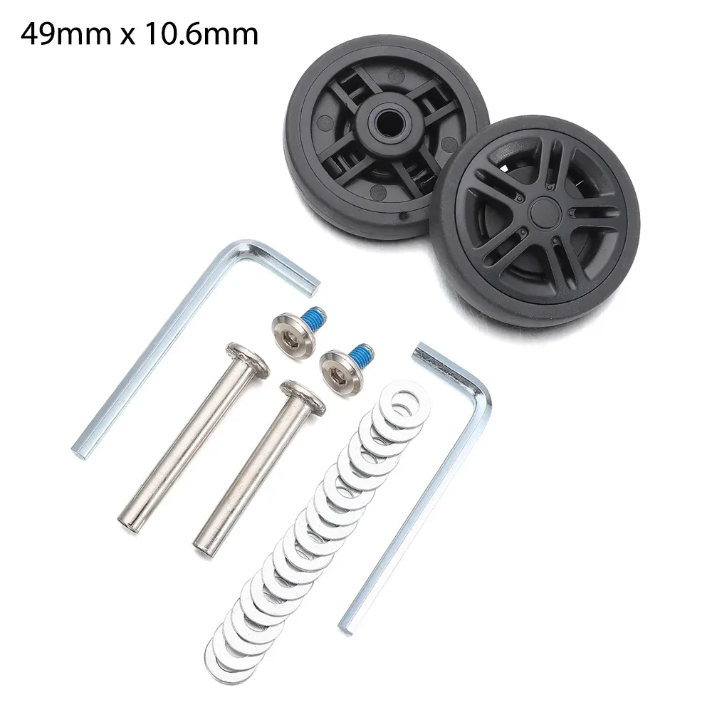 pièces de valise portables, essieux de remplacement de roues de valise avec vis, roues de bagages de voyage, roues de remplacement, accessoires de bagages