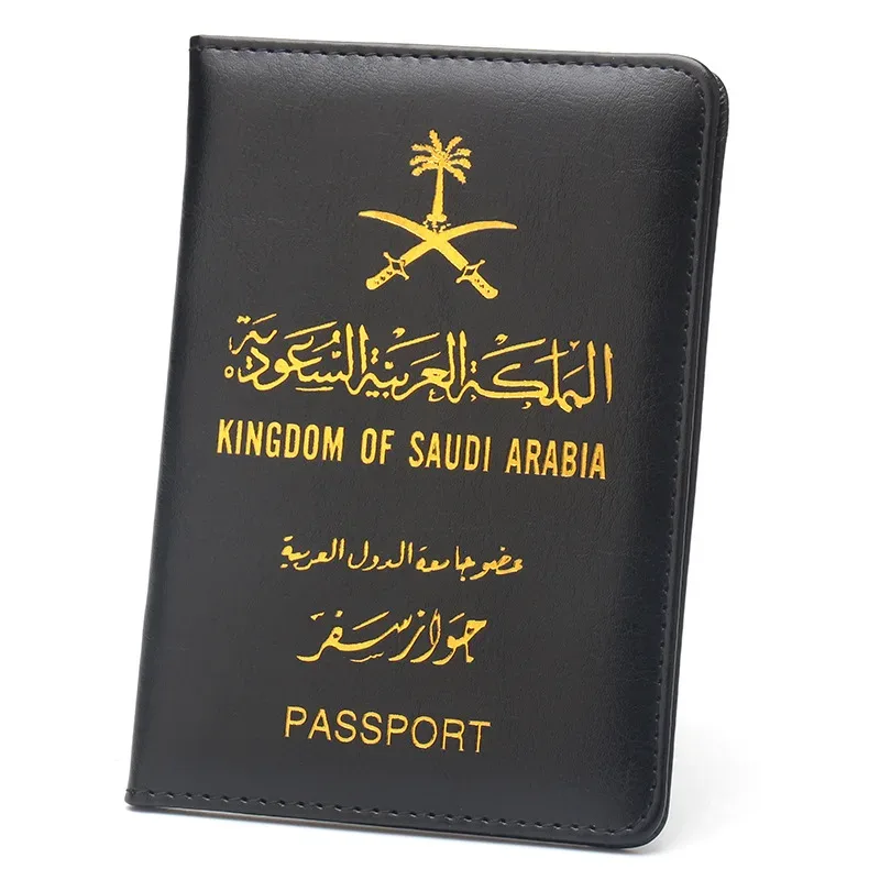 étui vert pour passeport d'arabie saoudite, portefeuille de voyage fin et léger, porte-documents de voyage